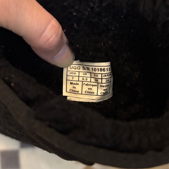 UGG Black Lace Women's Boots Size USA 7 S/N 1018615 - Picture 8 of 8